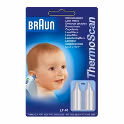 Braun - lot de 40 embouts jetables pour thermomètre auriculaire - lf40