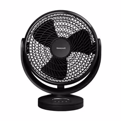 Honeywell HF715BE, Ventilateur à lame domestique, Noir, Sol, 80°, 0 - 90°, Boutons