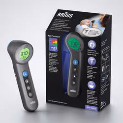 Braun BNT 400 BK Thermomètre à distance Gris Front Boutons