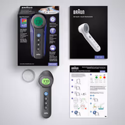 Braun BNT 400 BK Thermomètre à distance Gris Front Boutons - Vue supplémentaire 4