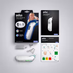 Braun ThermoScan 6 Thermomètre par contact Blanc Oreille Boutons - Vue supplémentaire 4