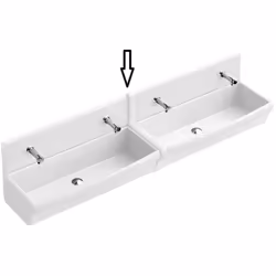 Largeur: 230 mm - Hauteur: 45 mm - Blanc brillant - Fournisseur: VILLEROY ET BOCH - Reference: 68220001 - - Couvre joint pour ...