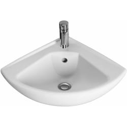 Villeroy&boch - Lave-mains d'angle o. novo compact - Largeur: 415 mm - Longueur: 415 mm - Hauteur: 195 mm - Blanc brillant