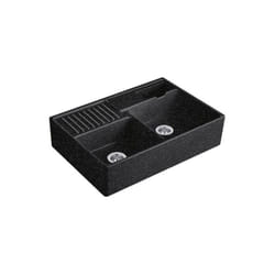 Villeroy&boch - Evier cuisine villeroy et boch Tradition Chromite CeramicPlus avec vidage manuel