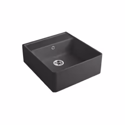 Evier timbre office  Tradition Graphite CeramicPlus avec vidage manuel