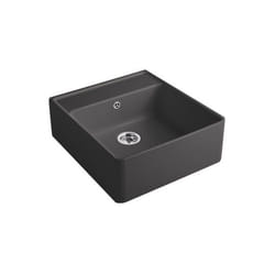 Evier timbre office  Tradition Graphite CeramicPlus avec vidage manuel