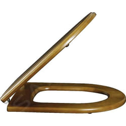 Villeroy & Boch Hommage abattant de WC avec couvercle bois - abattant charnières en acier allié 99266100