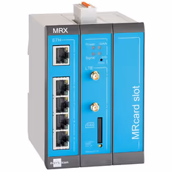 Insys Microelectronics MRX3 LTE, Ethernet WAN, Fast Ethernet, Emplacement de carte SIM, Bleu, Gris