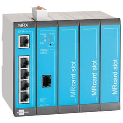 Insys Microelectronics MRX5 DSL-B Routeur connecté Fast Ethernet Bleu, Gris