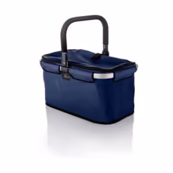 Genius Computer Technology A14263, Panier de rangement, Bleu, Rectangulaire, Polyester, Aluminium, 26 L