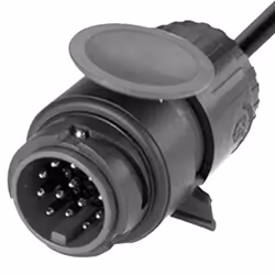 Südo E651813, Trailer plug, 13-pin ISO 11446, Rond, Noir, CE, 12 V
