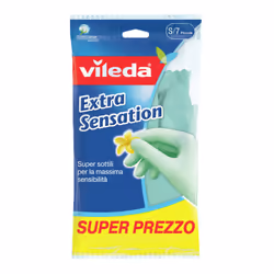 Vileda Extra Sensation, Gants de ménage, Vert, S, SML, 1 pièce(s), CE, WEEE