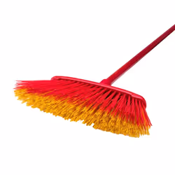Vileda 4023103105140 balai Extérieure Balai à poils durs Rouge, Jaune