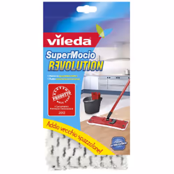 Vileda SuperMocio Revolution Ricambio, Blanc, Microfibre