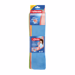Vileda 141413, Microfibre, Bleu, Vert, Orange, Rouge, Lavage en machine, 60 °C, Allemagne, CE, WEEE