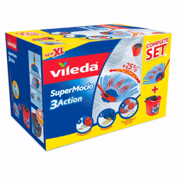 Vileda VI151879, Tête de serpillère, Multicolore, Velours, 3 pièce(s)