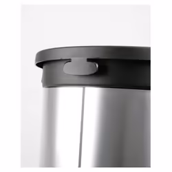 Vileda 137667 poubelle 50 L Rond Acier inoxydable Noir, Acier
