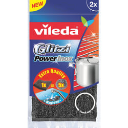Vileda 141656 éponge de grattage Tissu, Acier inoxydable Gris, Acier inoxydable