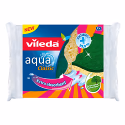 Vileda 144791, Vert, Jaune, Rectangulaire, Cellulose, Fibre, Lavage à la main, Monochromatique, Allemagne
