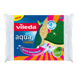 Vileda 144791 éponge Rectangulaire Cellulose, Fibre Vert, Jaune 2 pièce(s)