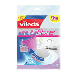 Vileda 148312 Chiffon de nettoyage Microfibre, Polyacétate de vinyle Bleu, Rose 2 pièce(s)