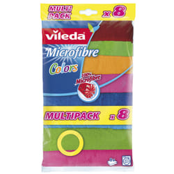 Vileda 148394 Chiffon de nettoyage Microfibre, Polyamide, Polyester Multicolore 8 pièce(s)