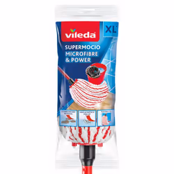 Vileda VI158455 balai à franges et balai-éponge Sec&humide Rouge, Blanc