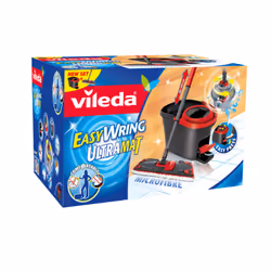 Vileda 140827 seau et système de lavage Réservoir unique Noir, Rouge