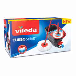 Vileda Turbo Smart seau et système de lavage Réservoir unique Noir, Rouge