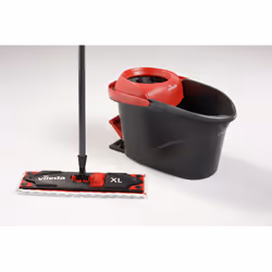 Vileda Ultramat Turbo XL balai à franges et balai-éponge Sec&humide Microfibre Noir, Rouge