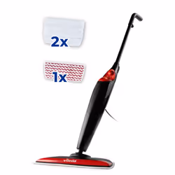Vileda Steam XXL Power Pad Secteur Humide Sans sac 1500 W Noir, Rouge