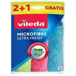 Vileda 4023103217409 Chiffon de nettoyage Microfibre Multicolore 3 pièce(s)