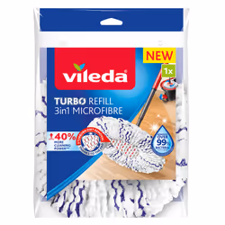 Vileda 4023103227439, Tête de serpillère, Bleu, Blanc, Microfibre, 1 pièce(s)