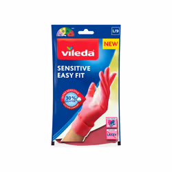 Vileda 4023103228962, Nitrile, Rose, Unisexe, L, Coton, 1 paire(s)