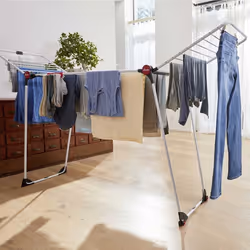 Vileda Infinity Flex Séchoir sur Pieds 30 m Blanc Pliable avec Roulettes - Vue supplémentaire 6