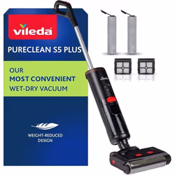Aspirateur Laveur - Vileda - PureClean S5 Plus - Sans Fil - 3-en-1 - 30 minutes dautonomie