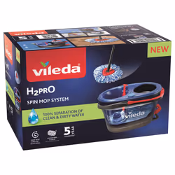 Vileda 4023103254237, Microfibre, Laminé, Carrelage, Vinyl, Humide, 6000 ml, Noir, Bleu, Rouge, 490 mm