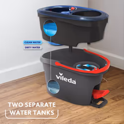 Vileda 4023103254237 balai à franges et balai-éponge Microfibre 6000 ml Humide Noir, Bleu, Rouge