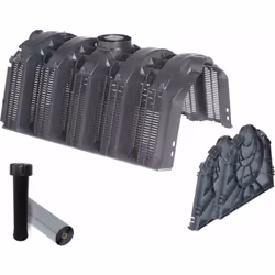 Solution d'infiltration - Sécurisez votre drainage des eaux pluviales avec le tunnel d'infiltration noir. L'infiltration effi ...