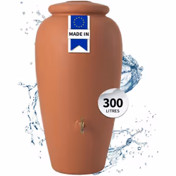 Eau de pluie à la surface - Récupérateur d'eau Classic Line au look terracotta pour une ambiance méditerranéenne. Apportez un ...