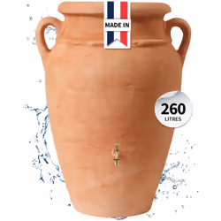Utilisation exclusive de l'eau de pluie avec une touche méditerranéenne - Apportez le sud chez vous. Le design élégant des ré ...