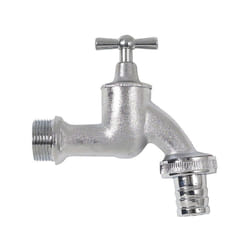 Garantia - Robinet en laiton 3/4' avec embout cannelé chrome