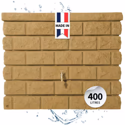 Réservoir d'eau de pluie exclusif - Un point fort pour votre jardin. Le réservoir mural Rocky au design couleursables de la l ...