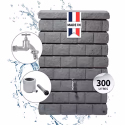 Transformez votre jardin avec le réservoir à eau de pluie GARANTIA ROCKY Junior, une solution pratique et esthétique pour sto ...