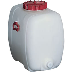 Bidon 60 l polyéthylène blanc ovale ø d'ouverture de remplissage 200 mm