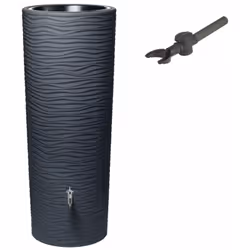 Kit Réservoir NATURA 350L GRAPHITE avec Collecteur Speedy Gris et Robinet DESIGN Chromé
