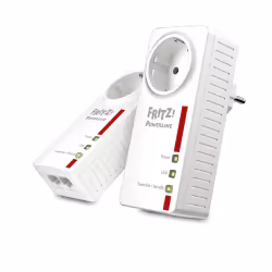 FRITZ!Powerline 1220E, 1200 Mbit/s, Type F, Gigabit Ethernet, 10,100,1000 Mbit/s, 3 W, 1 W