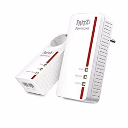 FRITZ!Powerline Powerline 1260E WLAN Set, 1200 Mbit/s, IEEE 1901, Type F, Gigabit Ethernet, 1000 Mbit/s, Wi-Fi 5 (802.11ac)