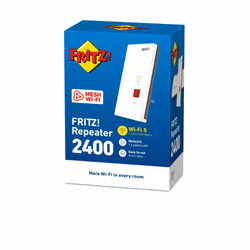 FRITZ!Repeater Repeater 2400 Émetteur et récepteur réseau Gris, Blanc 10, 100, 1000 Mbit/s