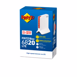 FRITZ!Box Box 6820 LTE International routeur sans fil Gigabit Ethernet Monobande (2,4 GHz) 4G Rouge, Blanc - Vue supplémentaire 4